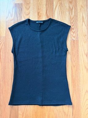 Zara Black Cap Sleeve Knit Top